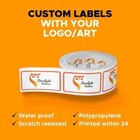 Custom Rectangle Labels And Stickers  On A Roll Custom Printed Label With Logo