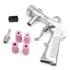 Replacement Siphon Feed Sandblaster Gun With 4 Ceramic Tips Sand Blast Cabinet