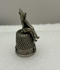 Tinker Bell Sitting On Thimble Pewter 2002 Disney Peter Pan