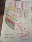 Vtg 1950 Kaumagraph Transfer Mccall 1589 Bunny Rabbit Crib Cover Curtains Unused