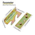 Rockgoya Bed Rail Brackets  Gold-colorful Frame Hardware  Gold-colorful 