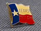 Vintage   Texas Til I Die   Flag Enamel Hat lapel Pin