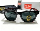 New Ray-ban Rb2140 Wayfarer Sunglasses Glossy Black Frame Glass Gray Lens 50mm