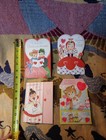 Lot Four Vintage Adorable Valentines Cards   Others Cute Ephemera 