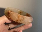 Special Price   58 4mm  natural Yellow- Dragon Jade Dragon Bangle hand Carved
