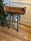 Vintage Bamboo Serving Tray With Handles  Tray Measures 18 In X 23 In X 3 5 In 