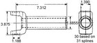 For Ford Bw1356 Transfer Case Slip Yoke  5-1350x  30 31 Spline Transmission Yoke