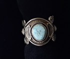 Native American Dry Creek Turquoise Ring Size 9 Handmade By Donovan Cadman