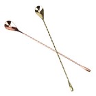 Stainless Steel Cocktail Mixing Spoon 30 40cm With Spiral Handle For Bartenders