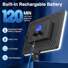 Led Video Light Panel  20w Photography Lighting Portable Camera Soft Light Built