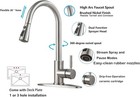 Brushed Nickel Kitchen Faucet Sink Mixer Faucet Pull Down Sprayer Single Handle