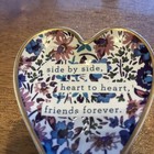 Demdaco - Side By Side Heart To Heart Friends Forever Heart Trinket Dish