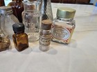 Lot Of 18 Antique Vintage Old Glass Medicine Bottles Blue Clear Embossed Mixed