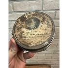 Early 1900s Vintage J  Warnesson Ladies Theatrical Face Powder Makeup Tin Can