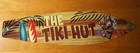 Tiki Hut Idol Smoking Cigar Welcome Sign Rustic Beach Bar Surfboard Home Decor