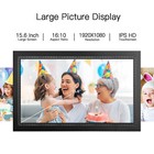 15 6 Inch Frameo Digital Photo Frame  32gb Memory  1920 1080 Ips Hd Touch Screen
