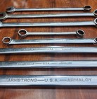 Armstrong Armaloy Sae Combination Wrench Lot 8pc Double End Silver Usa Tools