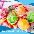 8   Unwrapped Snow Cone Spoon Straw Assorted Bright Colors  Pack Of 200ct 