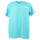 Jeep Logo Sky Blue Short Sleeve American Brand Men Crew Neck Tshirt Tee 