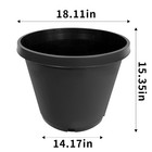 10pcs Big Duty 15 Gallon Plastic Nursery Pots  Garden Plant Nutrition Containers