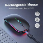 2 4ghz Wireless Optical Mouse Usb Rechargeable Rgb Cordless Mice For Pc Laptop