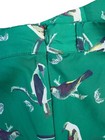 Modcloth Green Bird Animal Print A-line Midi Pleated Satin Skirt Plus 1x
