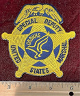 Rare Usdhhs Special Deputy United States Marshal Cloth Shoulder Emblem