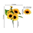 2 Yellow 13  Tall Faux Silk Sunflower Bouquets Wedding Party Events Decorations