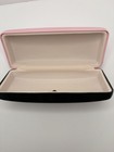 Kate Spade Hard Medium Eyeglasses Pink Green Clamshell Case Cleaning Cloth