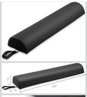 Half Round Massage Table Bolster Pillow Pad - 26 X 6 X 3 Inch - Black