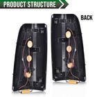 Fit For 99-02 Chevy Silverado 1500 99-06 Gmc Sierra Led Tube Tail Lights Smoke