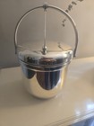 Vtg Silverplate    the Sheffield Silver Co    Ice Bucket With Insert Swing Top