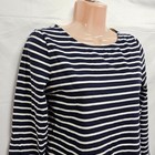 Boden Striped Top Blouse Women Size Us6 Blue Cotton