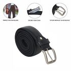 Leatherboss Genuine Leather Casual Men Money Zipper Safe Size Medium Belt  Black