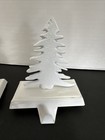 Vintage Snowman Christmas Tree Stocking Holders Set Of Two Made Of Metal