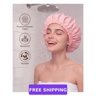 Edoneery Satin Lined Shower Cap Pink