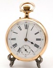 Dubois   Cie  Geneve 18k Yellow Gold Antique 16 Rubis Pocket Watch Works 