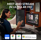 Logitech Mx Brio Ultra Hd 4k Collaboration Usb-c Streaming 1080p 60 Fps Webcam 