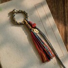 Tibetan Chinese Retro Handmade Tassel Keychain Amulet Auspicious Pendant