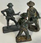Vintage Lead Toy Painted Cowboy Figures Various Poses 2    H Lot Of 3