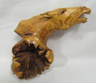 Hand Carved Wood Burl Horse Head Art Figurine Statue 6 5 x5 5 