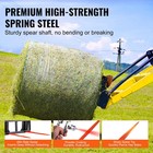 Hay Spear Bale Spears 3000lbs Loading Capacity Skid Steer Loader Tractor Bucket