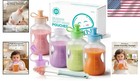Silicone Reusable Baby Food Pouches For Toddlers - 5oz  4 Pack Of Safe Feeding