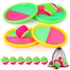 Toss And Catch Ball Set Catch Game Toys With 4 Paddles 6 Balls And 1 Storage    