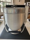 Vintage Kromex Mid Century Aluminum Insulated Ice Bucket Black Handle Lid
