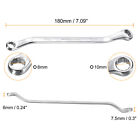 2pcs 45 Degree Offset Box End Wrench 8mm X 10mm Metric 12 Point Cr-v Double Box
