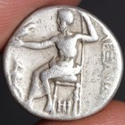 Lifetime Issue Alexander The Great Drachm Ancient Greek Silver Coin 328bc Zeus