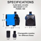 Ad 210 Gph  Submersible Powerhead Aquarium Water Pump 12    Sjtw 3-prong Plug
