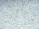 Vintage 11 0 Uranium Glass Seed Beads Rocaille White Custard Glass 10g Czech