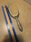 Silver  Plate Ornate Vanity Hair Brush Vintage